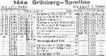 Kolej szprotawska. Wycig z sieciowego rozkadu jazdy Dolnego i Grnego lska, nr tabeli 144e. Wany od 17 maja 1943 r. Zbiory Mieczysawa J. Bonisawskiego