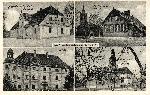 4-obrazkowa pocztwka Broniszowa z okresu II wojny wiatowej. Lewy, grny obrazek to gociniec kolejowy(Gasthof zur Eisenbahn). Zbiory prywatne M. Bonisawskiego
