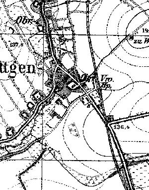 Fragment niemieckiej mapy topograficznej okolic Witkowa z 1933 r. Po środku widać przystanek kolejowy. Fragment niemieckiej mapy topograficznej okolic Witkowa z 1933 r. Po środku widać przystanek kolejowy.