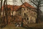 1994.03.06 Dzieci z zielonogórskiego Pogotowia Opiekuńczego przed pałacem w Broniszowie.
