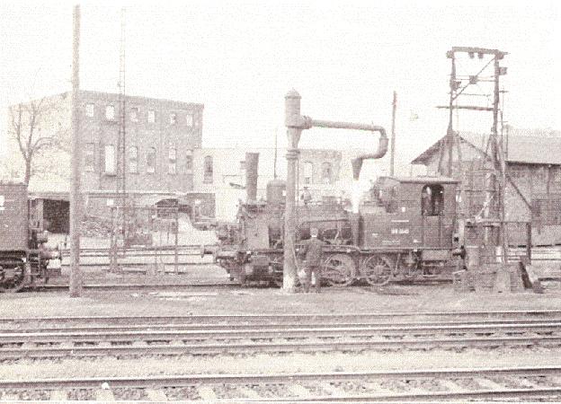 Parowoz 89 6141 (ex nr 22) jeszcze w subie, 1960 r. Frankfurt/0. Fot. ze zbiorw Romana Witkowskiego. Prosimy nie kopiowa.