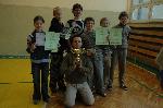 11 XI 2007. Zako�czenie Zlotu w Gimanzjum nr 1. Grupa z Drzonkowa prezentuje zdobyte trofea. Fot. Ola Michalska
