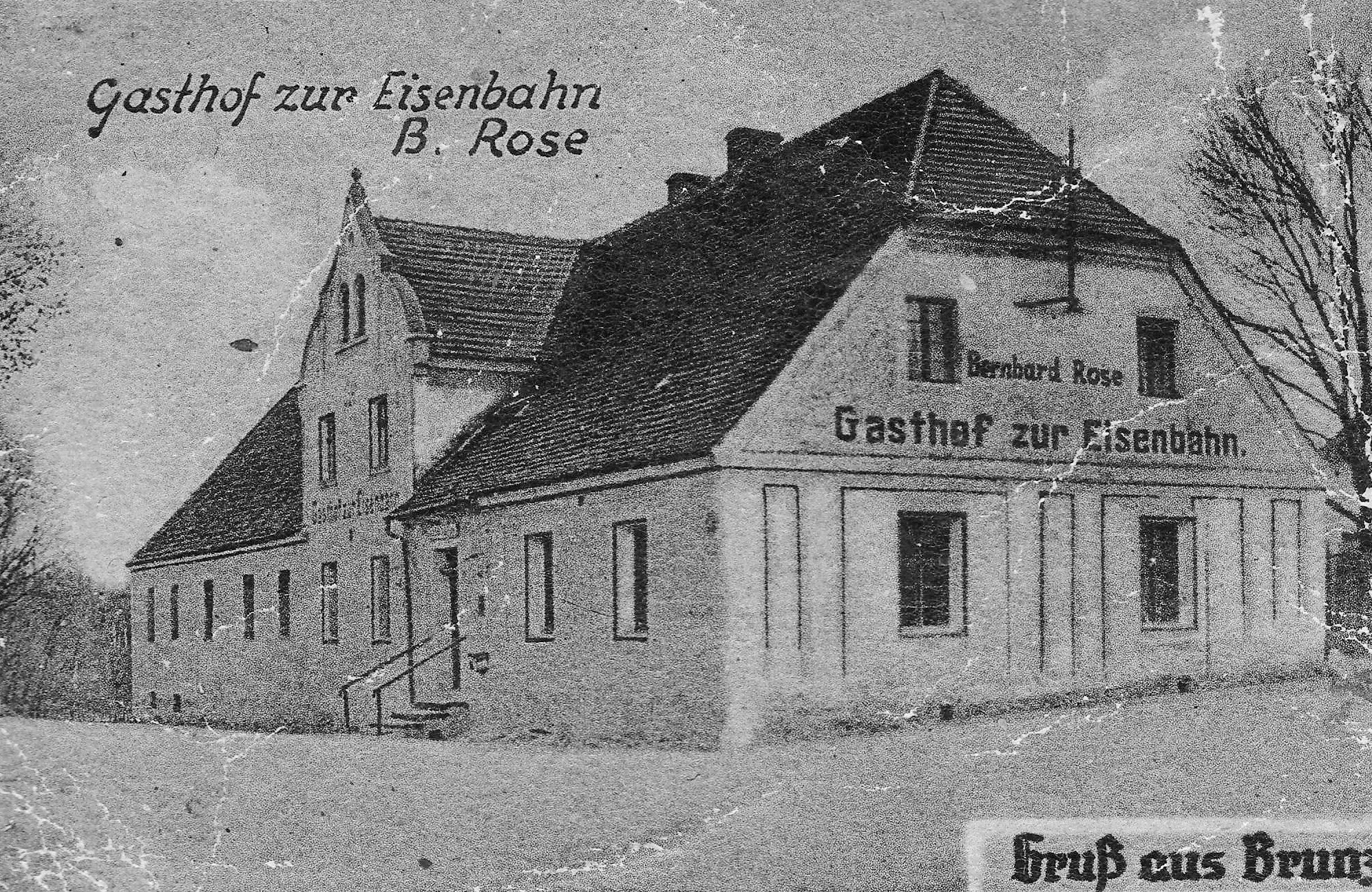 Budynek gocica kolejowego rodziny Rose w Broniszowie. Rodzina Rose prowadzia tu gospod jeszcze przed powstaniem kolei szprotawskiej.