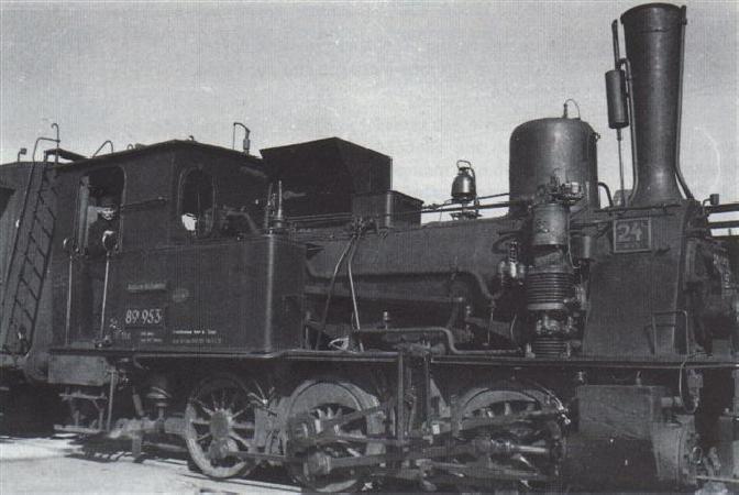 Parowz kolei szprotawskiej typu T3 nr 24c, ktory znaleziono w 1946 r. w okolicach Berlina i ktry potem suy kolei NRD Reichsbahn pod numerem 89 953. Fot. z czasopisma Modellbahnzeitschrift