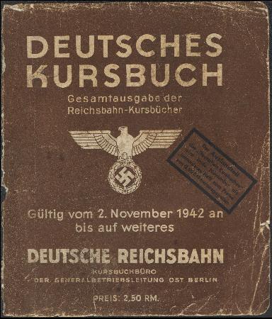 Niemiecki rozkad jazdy DR z 1942 r. (okadka). Zbiory Mieczysaw J. Bonisawskiego
